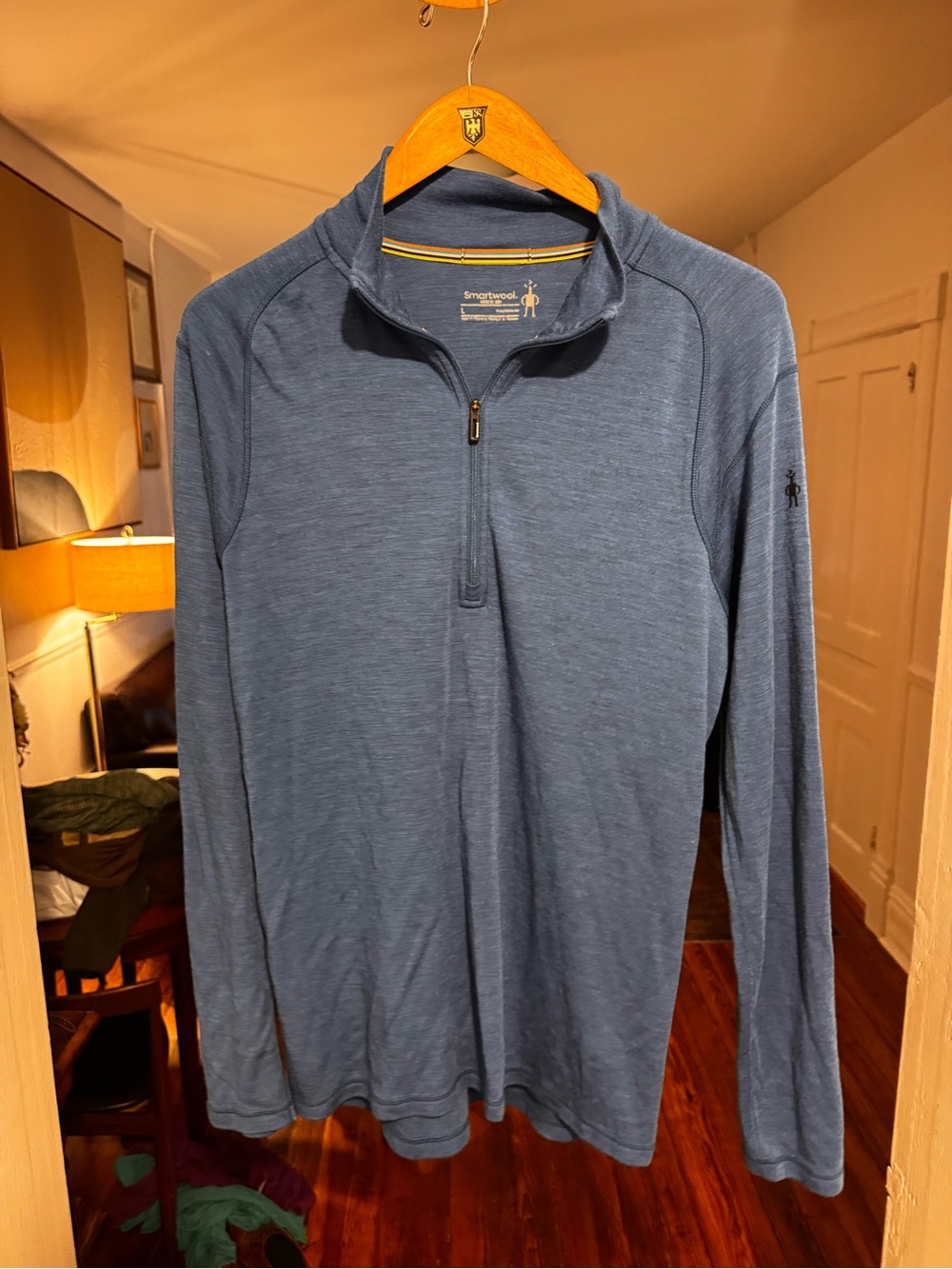 Smartwool Blue Men's Zip-Neck Merino Pullover
